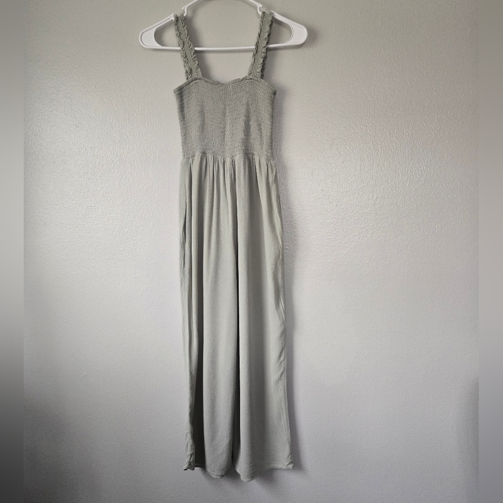Aritzia Wilfred Chianti Smocked Crepe Jumpsuit Size XS - Picture 3 of 10